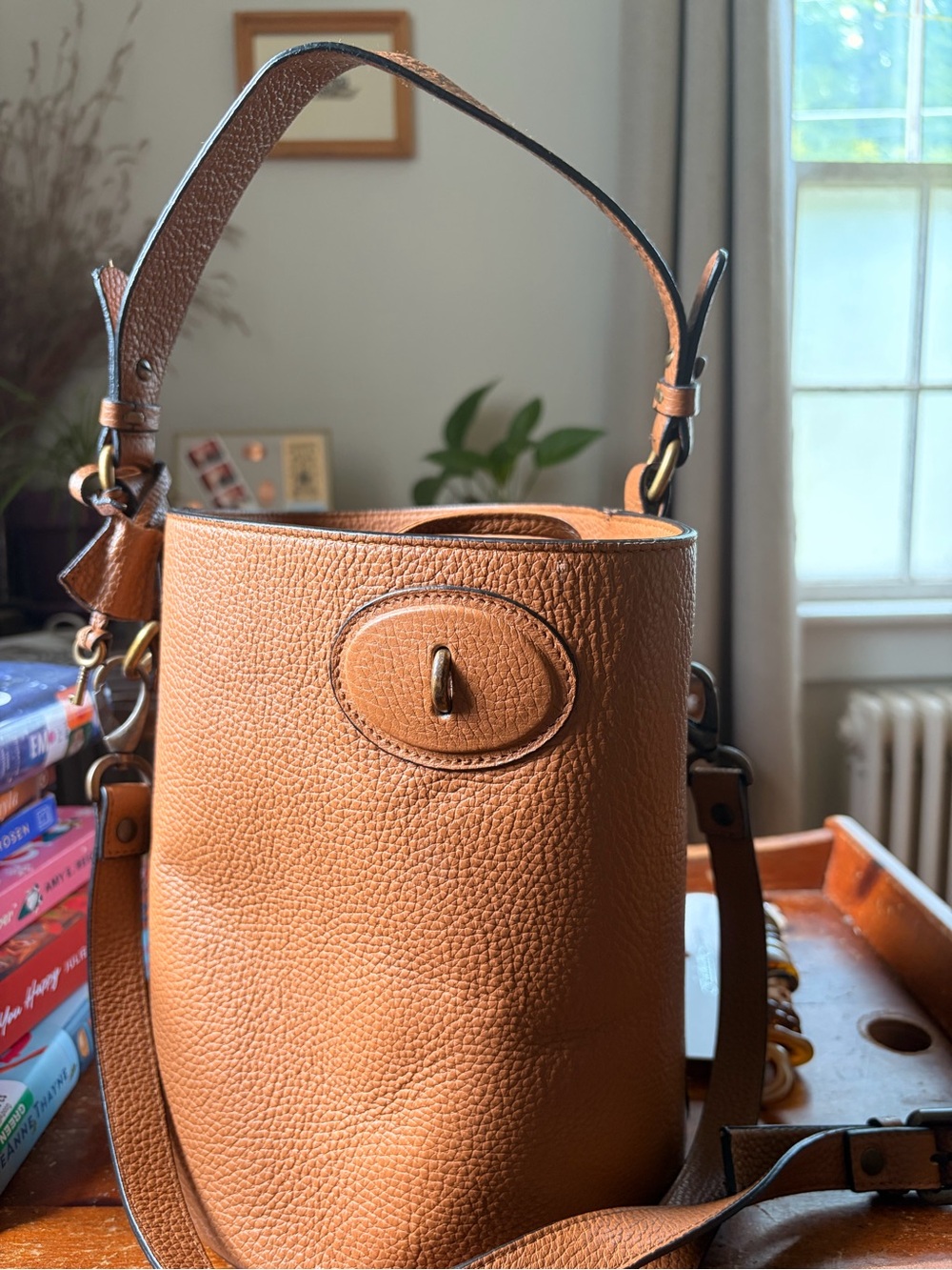 A. Bellucci Tan Leather Bucket Bag